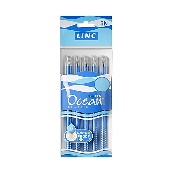 Linc Ocean Gel Pen Blue - Pack of 5