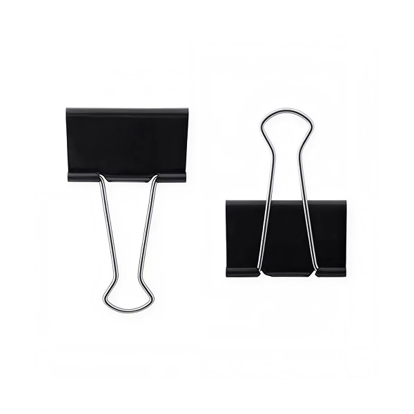 General Use Metal Binder Clip Black 15 mm - Pack of 12 (check)