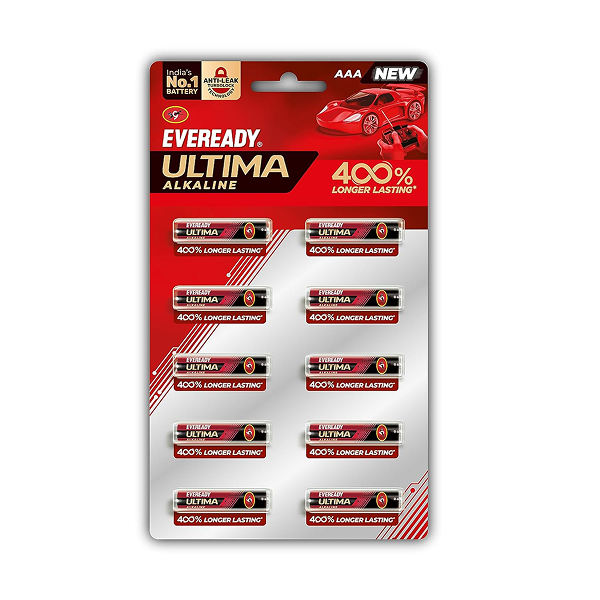 Eveready Ultima Alkaline AAA Battery - Pack of 10